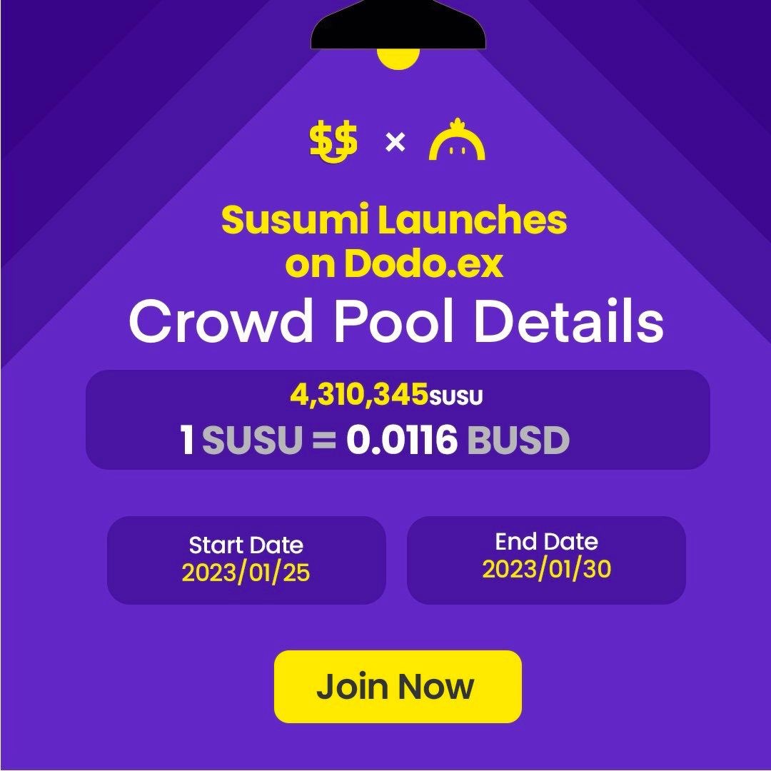 Leyinu's tweet photo. @SIN3R6Y $SUSU is a #crypto am super bullish on.
This potential token will be listed on #bibox soon. 

Participate in the crowdpooling on Dodo.ex to accumulate more of token at a cheaper and affordable price. 

All you need to do is to:
Go to: https://t.co/M2M5ZUFRxz
Activate your wallet https://t.co/JeZUzZyc7V
