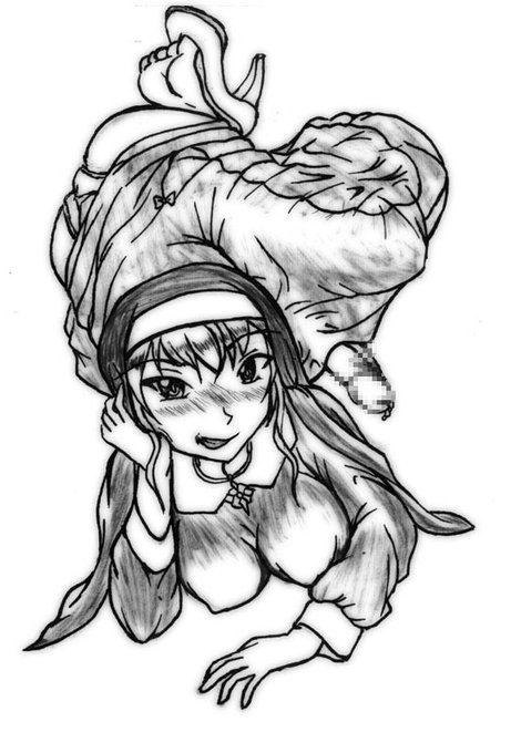 月の最後に過去絵で。

#ふたなりシスター 