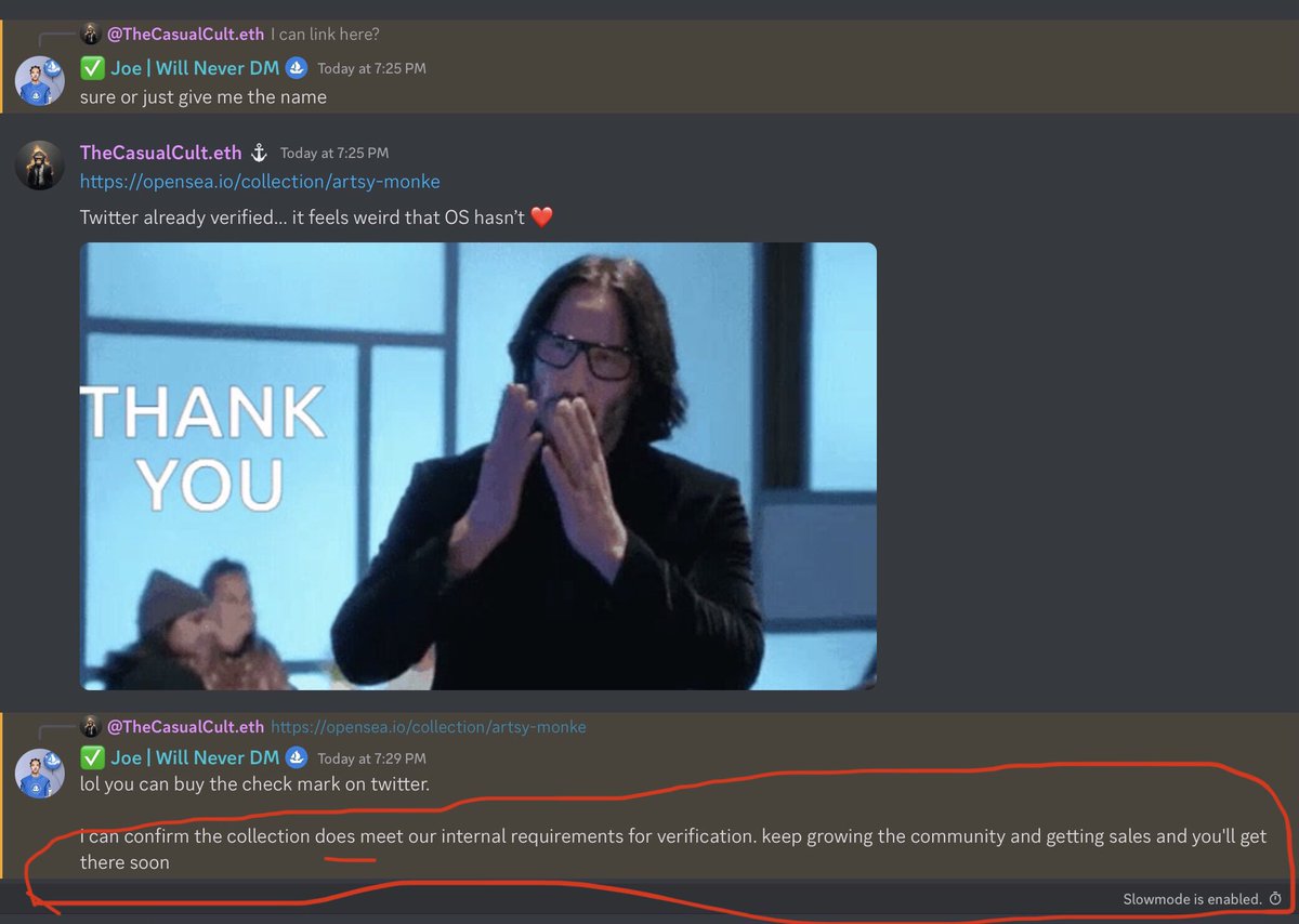 artsymonke's tweet photo. Looks like we are on the right path to get Artsy Monke™ verified, as confirmed by @opensea in their discord. 🎉 Keep being awesome!🐒 https://t.co/Go0oEY1Dn3