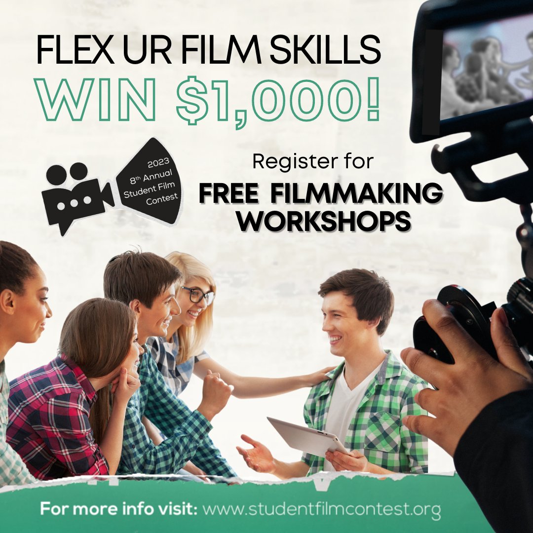 Healthy Futures of Texas (@hftexas) on Twitter photo Aspiring teen filmmakers, you don’t want to miss this!!
<a href="/HFTexas/">Healthy Futures of Texas</a> is helping TRAIN teens + give them an opportunity to WIN $$$ in the Student Film Contest!
First FREE workshop is Thurs., Feb 2nd! Learn more here: buff.ly/3IbXuUj. Aspiring teen filmmakers, you don’t want to miss this!!
<a href="/HFTexas/">Healthy Futures of Texas</a> is helping TRAIN teens + give them an opportunity to WIN $$$ in the Student Film Contest!
First FREE workshop is Thurs., Feb 2nd! Learn more here: buff.ly/3IbXuUj.