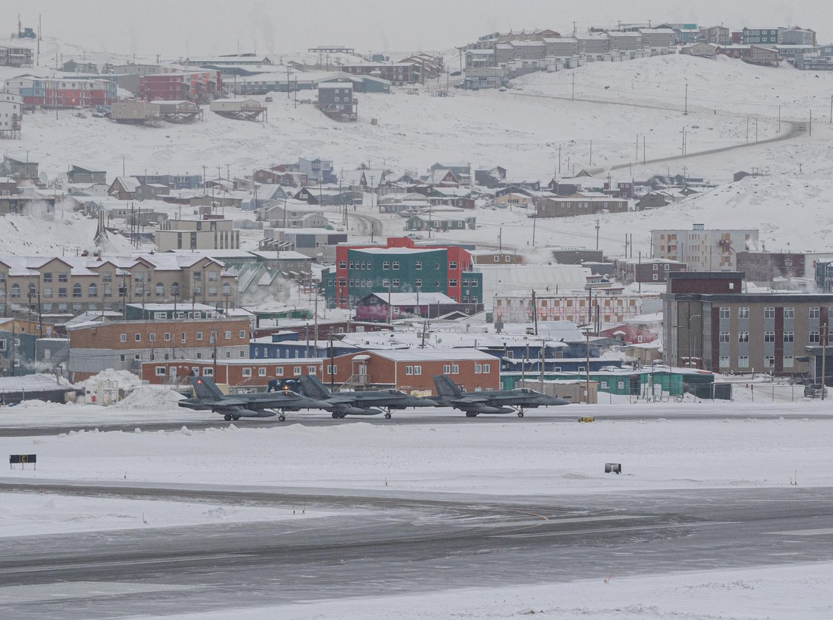 RCAFOperations's tweet photo. Another serial of Op #NOBLEDEFENDER has just ended! The main 🇨🇦 contingent was deployed in Iqaluit while our 🇺🇸 allies were operating from Thule as part of this joint @NORADCommand operation. https://t.co/P3zSeUeuef