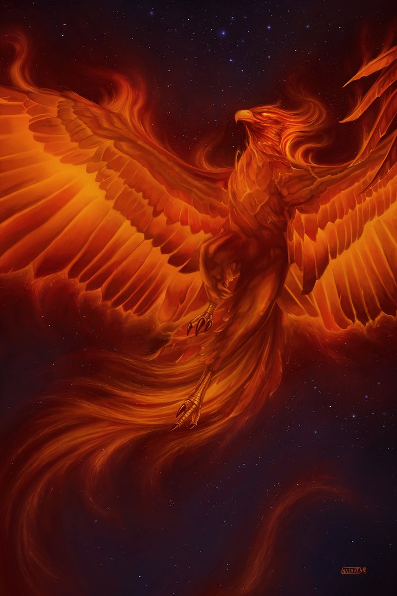 najarianart's tweet photo. Dont know if anyone saw this, but here is the playmat version of my phoenix painting.  Not sure which I like better, the vertical print or the horizontal playmat.

tell me which is your favorite

prints and playmats available here https://t.co/efITS8fX8V https://t.co/IxpUorEV3x