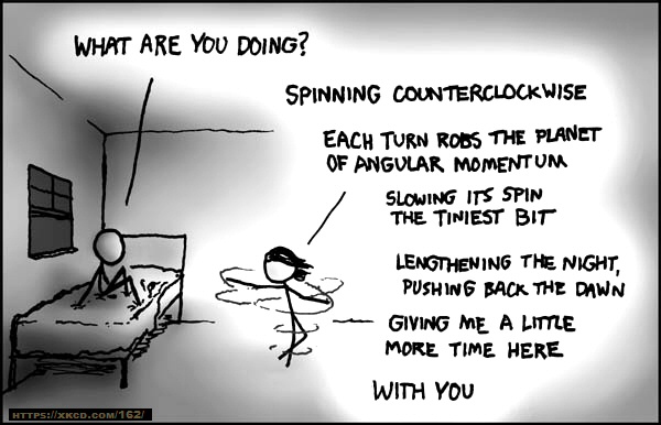 Physics, mathematics, and love.  
By Randall Munroe, cc by-nc 2.5