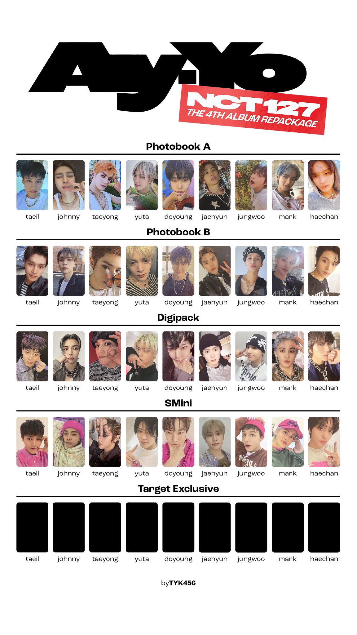 NCT127 Ay-Yo SGS Exclusive テヨン トレカ NCT 127 TAEYONG [Ay-Yo] Official Photocard, 4th Repackage