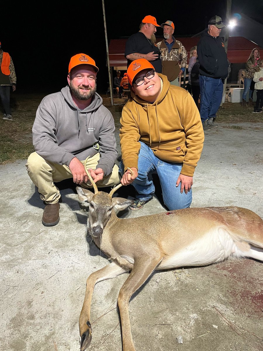 The doe got close, and I looked through the rifle's scope, got it in the crosshairs, and pulled the trigger. I was excited, and it fell right on the ground. Later, the cow horn buck returned, and I got him too.' God bless! childswish.org .