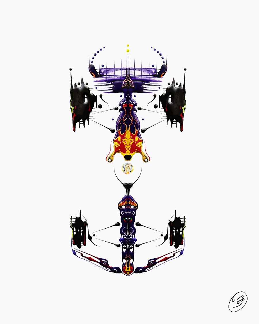 Max Verstappen - Red Bull Alien moves off the grid! #f1art #contemporaryart #artdesign #bcartist