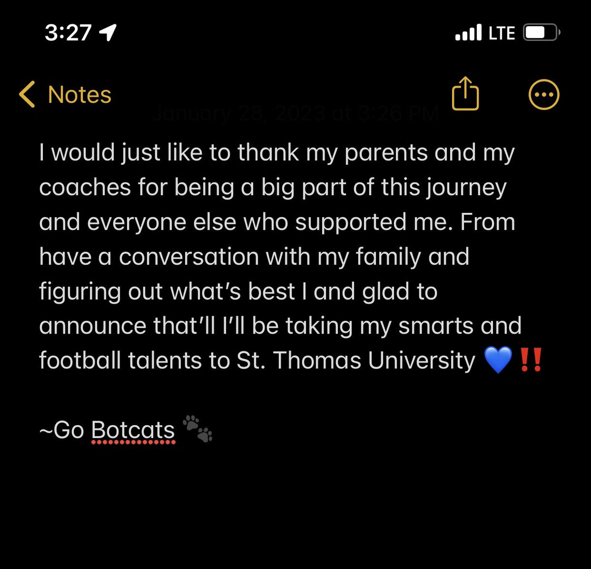 SayvionBlount41's tweet photo. %100000 COMMITTED @CoachAllshouse  #GoBobcats https://t.co/NJhzAJl6yw