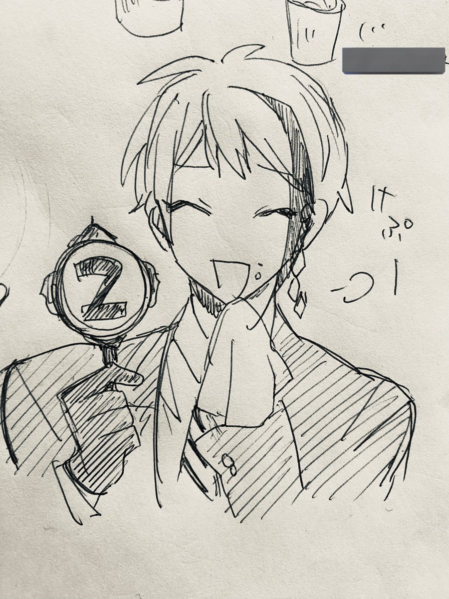 朝の一発描き
満面 