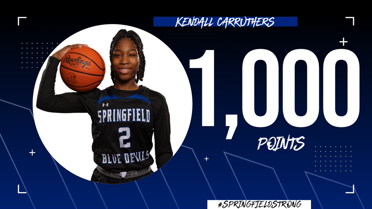 sfieldathletics's tweet photo. Welcome to the 1,000 point club, KENDALL CARRUTHERS! Kendall joins 2015 grad Natalie Yoder as the only players to accomplish this feat on the girls’ side. What an accomplishment! 🏀🎉 @SFLdyDvlsBball https://t.co/cY07521yuh