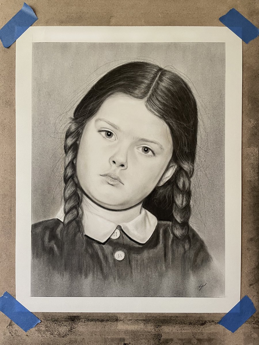 artistguy's tweet photo. Sad to hear that Lisa Loring passed away. A little artwork in memory of the OG Wednesday Addams. #LisaLoring #wednesdayaddams #art #RIPLisaLoring https://t.co/B1Uq88Fvr1