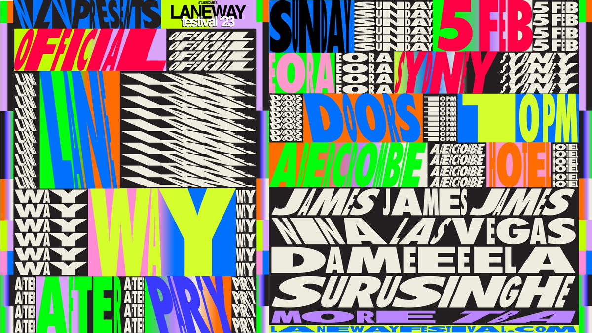 Nina Las Vegas (@ninalasvegas) on Twitter photo .<a href="/nlvrecords/">NLV Records</a> & <a href="/lanewayfest/">Laneway Festival</a> Present
Official Laneway Fest - Eora/Syd After Party!🪩
Sunday 5 Feb at The Abercrombie🖤
Curated by moi featuring jamesjamesjames, Sursinghe, <a href="/dameeeela/">ɐlıəɯɐp</a> & more 👀 🔜
🚨Tickets are on sale now → bit.ly/afterpartysyd
Art by Kris Andrew Small 🌈 .<a href="/nlvrecords/">NLV Records</a> & <a href="/lanewayfest/">Laneway Festival</a> Present
Official Laneway Fest - Eora/Syd After Party!🪩
Sunday 5 Feb at The Abercrombie🖤
Curated by moi featuring jamesjamesjames, Sursinghe, <a href="/dameeeela/">ɐlıəɯɐp</a> & more 👀 🔜
🚨Tickets are on sale now → bit.ly/afterpartysyd
Art by Kris Andrew Small 🌈