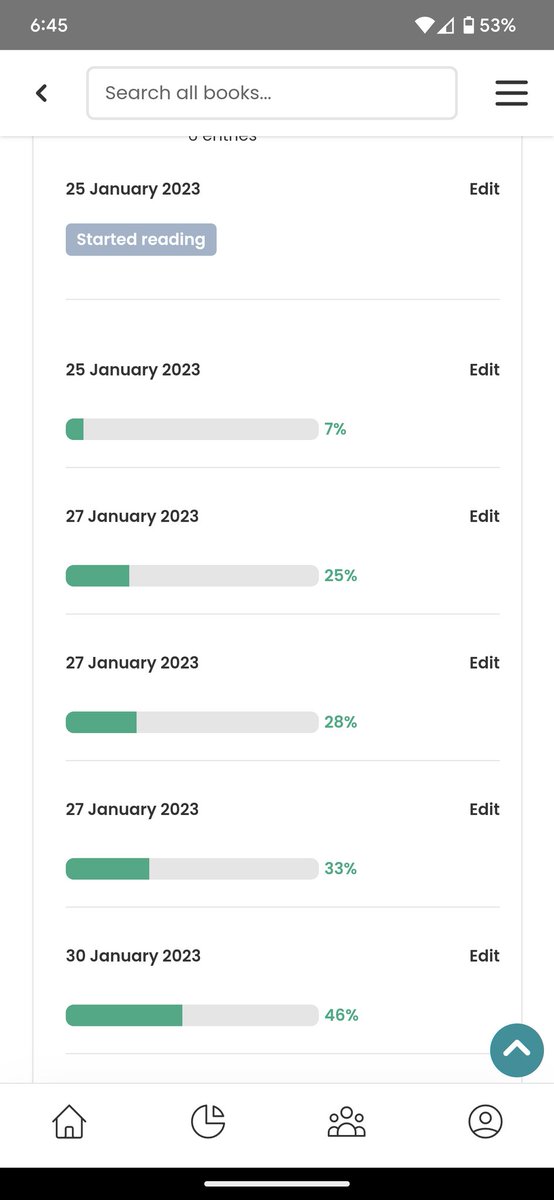bmanatee1's tweet photo. @thestorygraph Having an issue today with tracking my pages for my audiobook - they aren't tracking in stats.  Haven't made any changes and confirmed audio book stats should be tracked in pages vs minutes.   SG username is @bmanatee. Help! 🙂 https://t.co/rLKIKghw2H