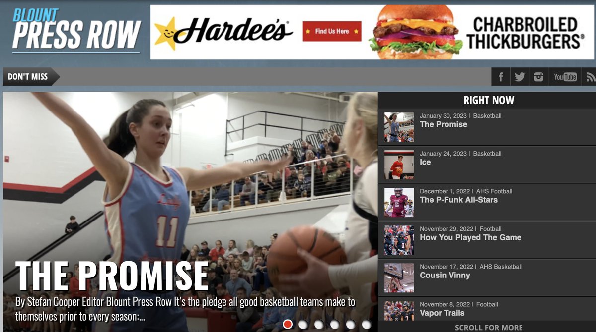 It's all about getting ready for postseason when it comes to hoops. The Heritage and Maryville girls looked right on track on Friday. Visit blountpressrow.com and see "The Promise" for some visual confirmation.