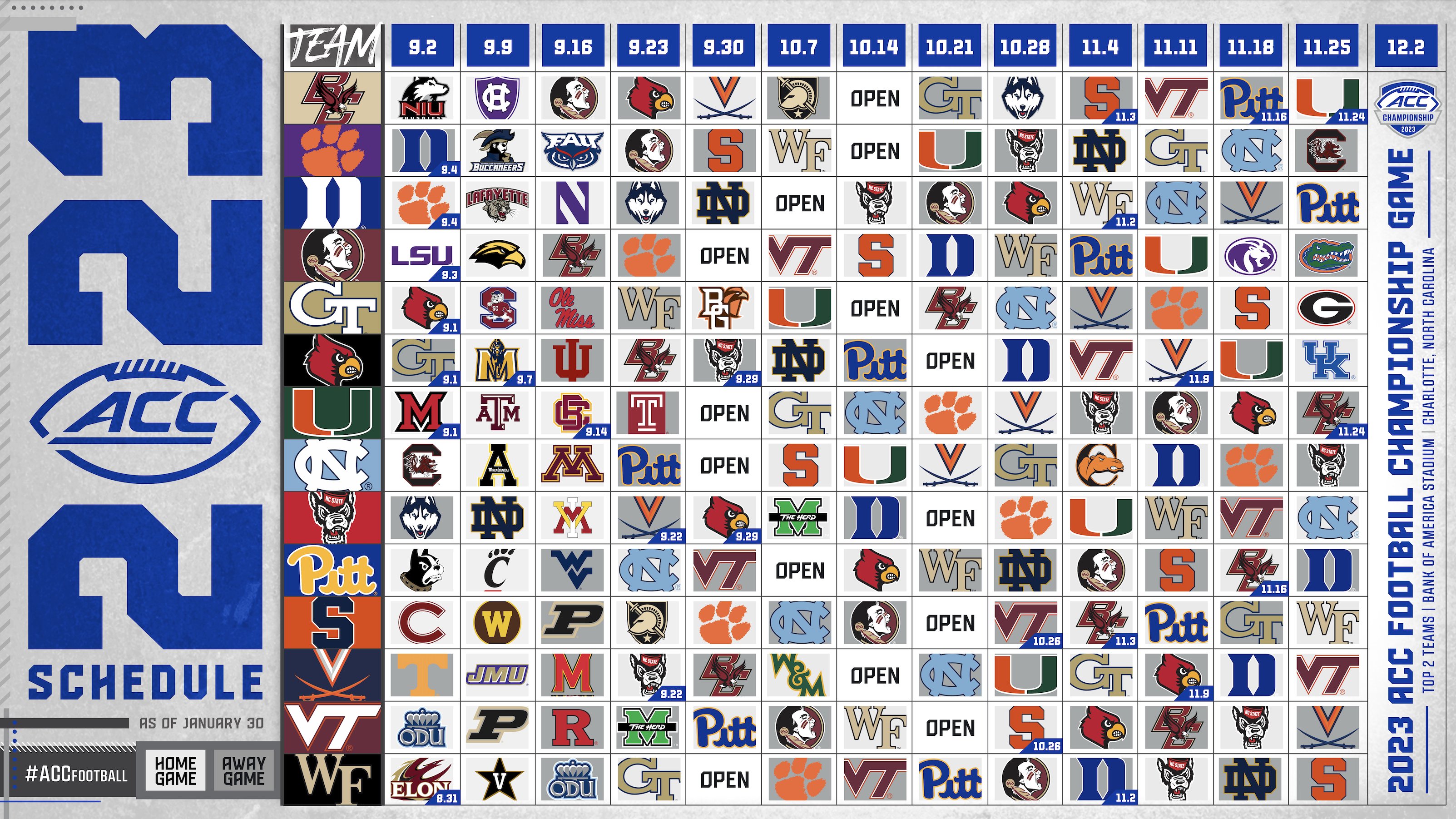 Acc football schedule deals