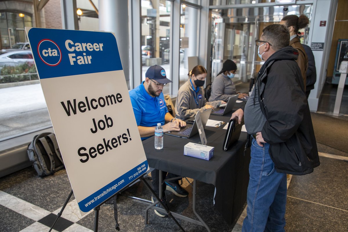 cta's tweet photo. First career fair of 2023 ✅
This past weekend, we welcomed over 600 candidates to our headquarters! They had the opportunity to learn more about available roles, benefits and even submit an application onsite. We look forward to seeing you at our next career fair! #WeMoveChicago https://t.co/fgcVrcjZTY