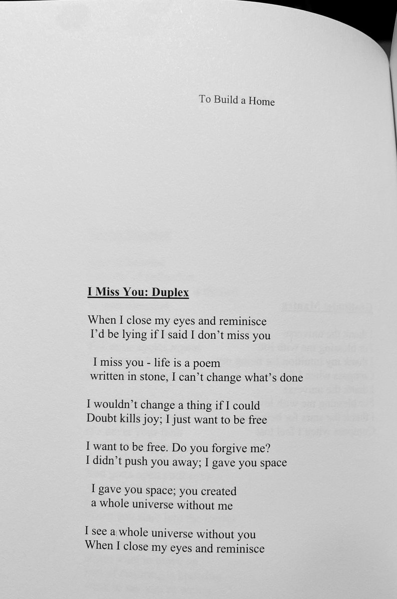 michaeltavon's tweet photo. I miss you 💔 | A poem from my book,”To Build a Home” https://t.co/cozSKB424u