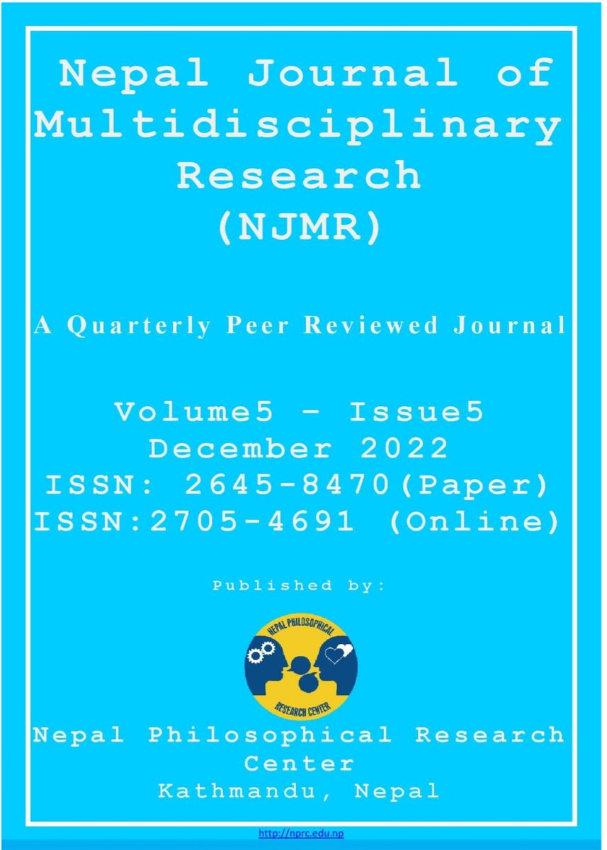 I feel grateful to <a href="/BinodGh97621669/">Binod Ghimire</a> sir and Rewan sir for providing this learning opportunity. I consider it a blessing and a source of pride to work together with both of you. 🤗

Click the following link to read:
nepjol.info/index.php/njmr…