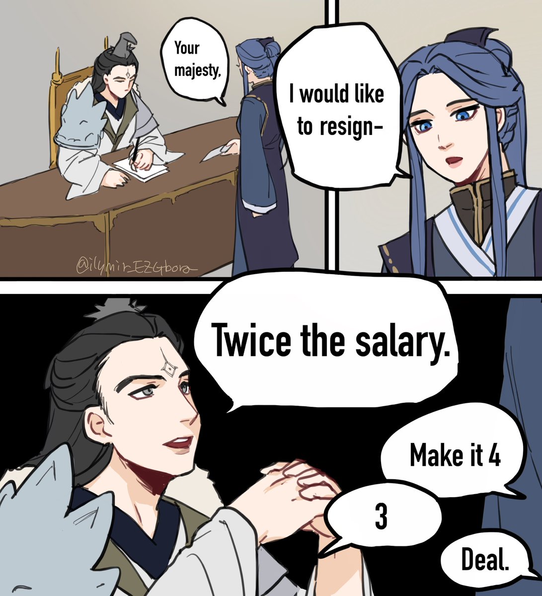 Junwu won't let you resign 
#TGCF #天官赐福 #junwu #lingwen #yushihuang #peiming 