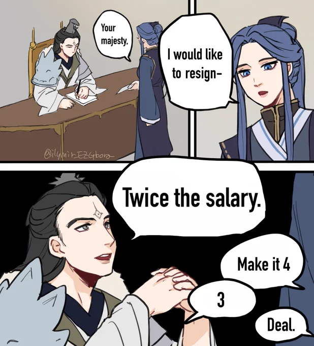 Junwu won't let you resign #TGCF #天官赐福 #junwu #lingwen #yushihuang #peiming 