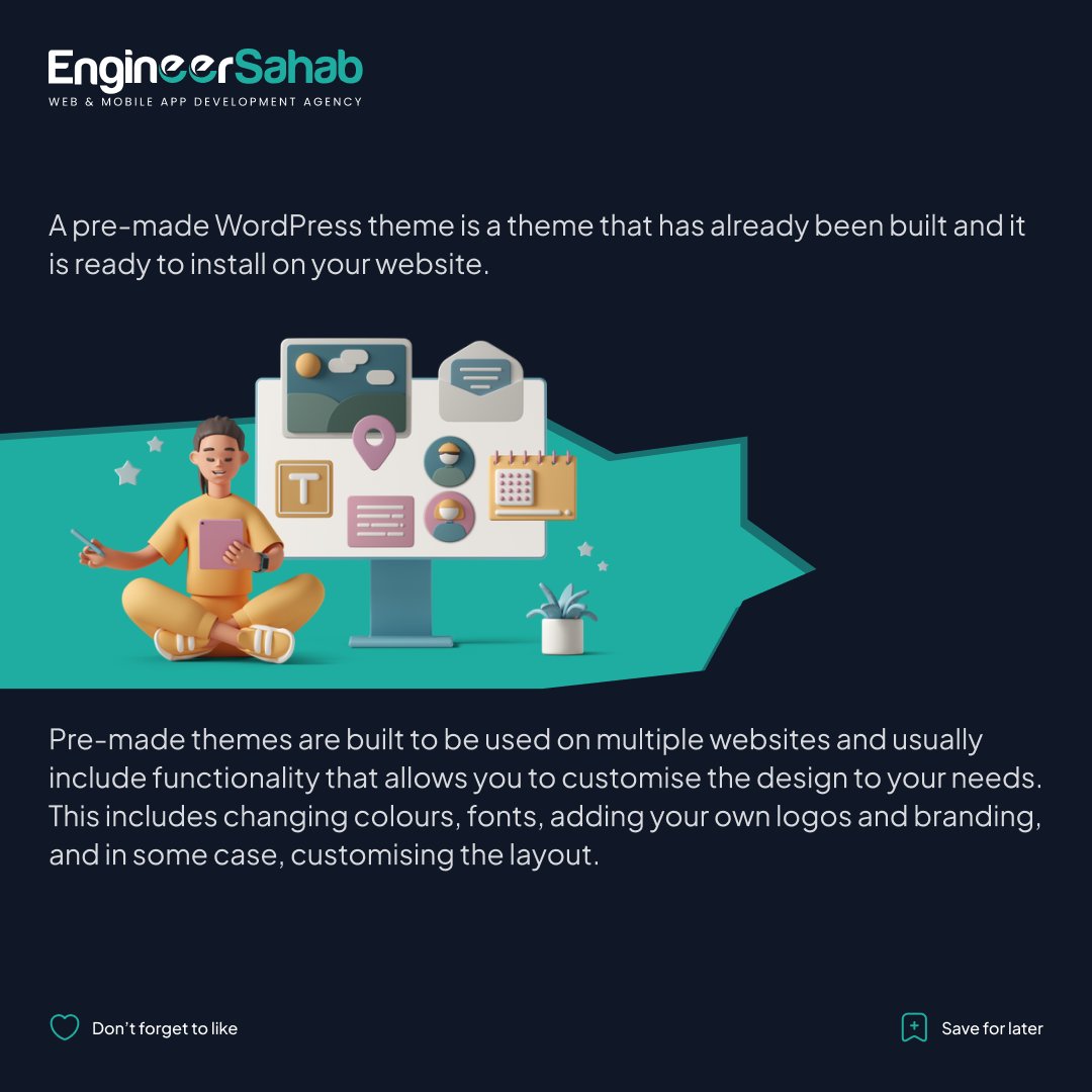 engineersahab_'s tweet photo. We specialize in creating custom and pre-made WordPress themes tailored to your exact needs. Get the perfect look for your website with our expert design and development services.

find us at- https://t.co/puBJKC3NxT

#engineersahab #webdesign #webdev #onlinemarketing #websites https://t.co/9lGgTUNFRk