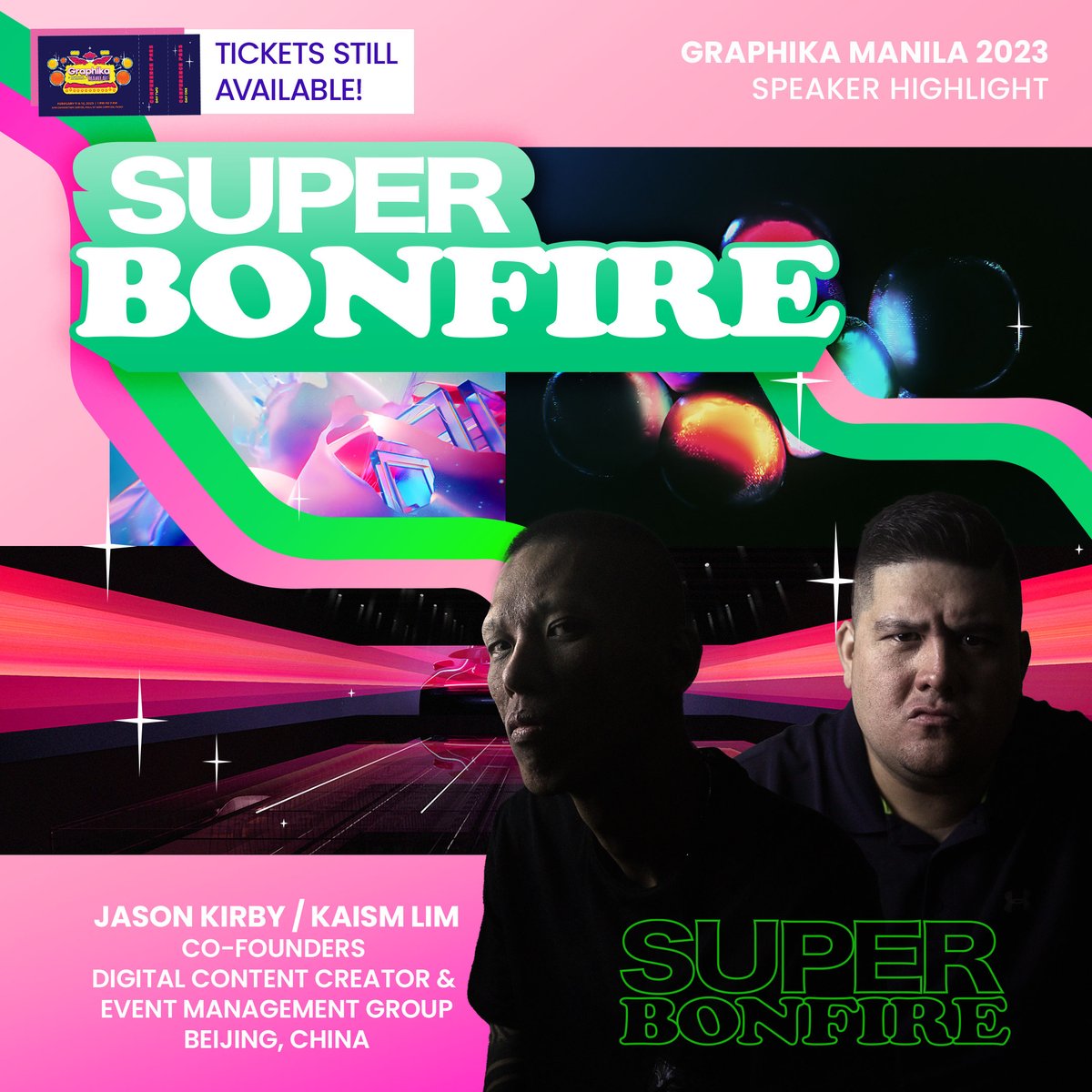 Super Bonfire @superbonfire is a show production specialist with in-house creative and production capabilities. Super Bonfire will be joining 11 other speakers in Graphika Manila 2023 at the SMX Convention Center, Pasay on February 11 &amp; 12, 2023. Tickets: graphikamanila.com