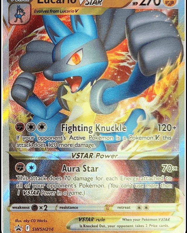 ThePokeTrader1's tweet photo. #lucario #vstar #Pokemon Lucario Vstar digital tribute card #pokemonCards https://t.co/LDBbgSD5Ao