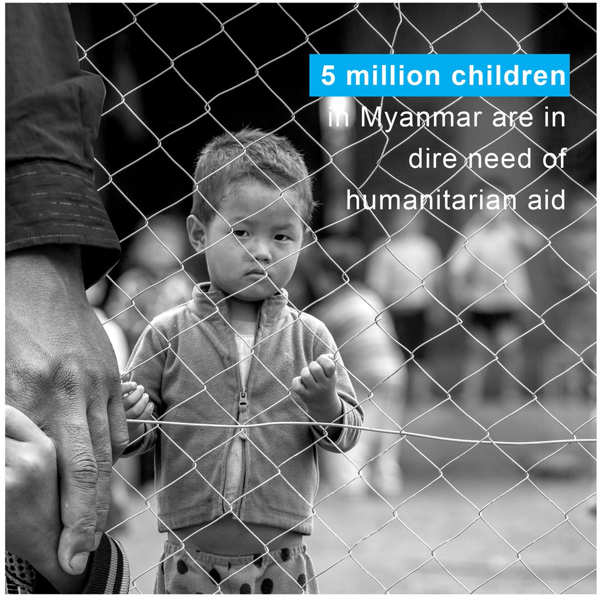MayWongST's tweet photo. Eve of 2 years since #Myanmar #military staged Feb 1 #coup, @UNICEFMyanmar reminds all of #GenerationInPeril where
1.5 million displaced
>5 million children need assistance
>15 million civilians face food insecurity
At least 265 children killed since coup
#WhatsHappeningInMyanmar https://t.co/BzBMMMFqAt