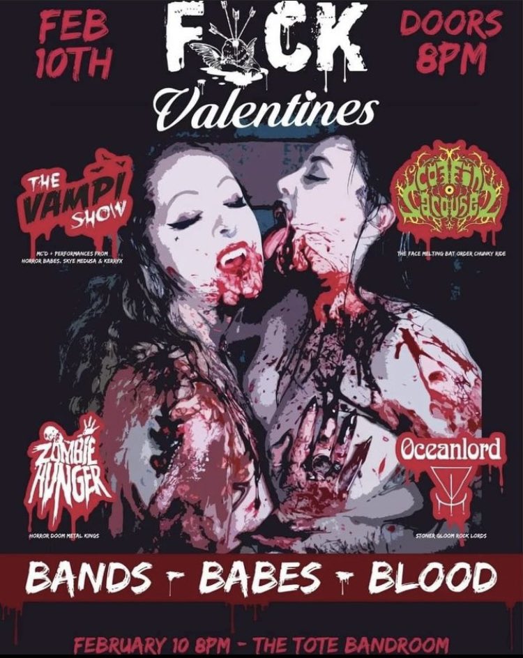 Who’s keen for some wild shizzle February 10th at The Tote??? Pre-sales available now to save a few beans 👉🏼 tickets.oztix.com.au/outlet/event/7…
🔥🦇🔥
#coffincarousel #thevampishow #skyemedusa #kerryx #oceanlord #zombiehunger #horrorbabe #cultgirls #horrorlover #melbournegigguide