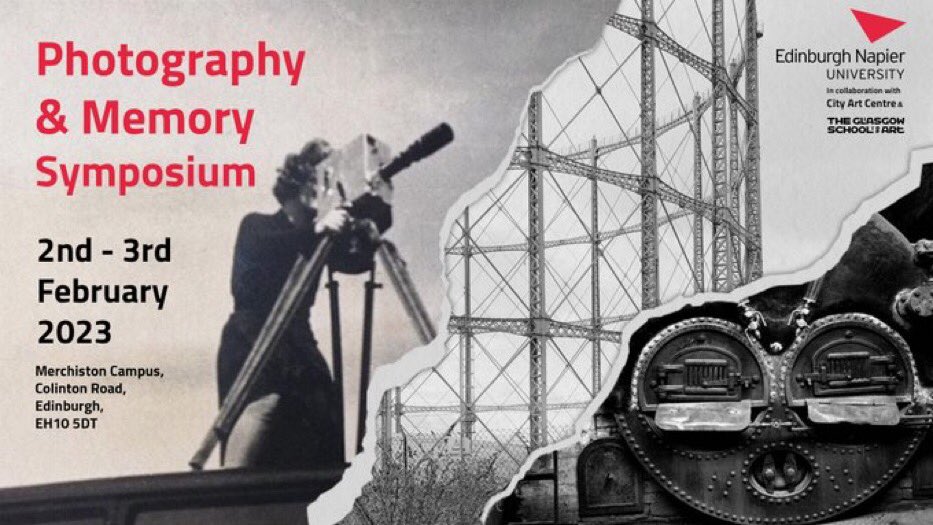 You can register here for the #EdNapier Symposium on Photography & Memory at our Merchiston Campus this week on 2 and 3 February! 
Find out more and register here ➡ 

napier.ac.uk/about-us/event…

#ENUDifferenceMakers | #InOurBones @EdinburghNapier @ArtsEdNapier