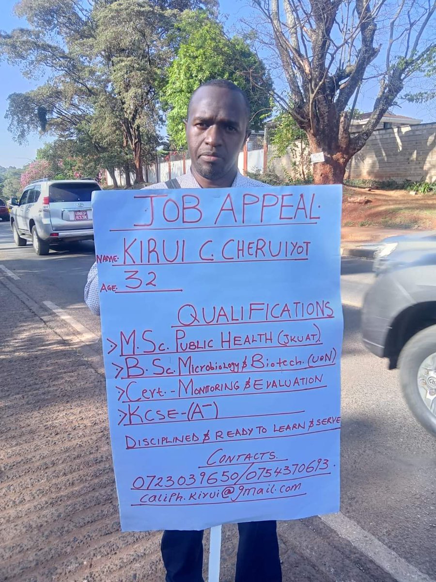 All the best... Kirui Cheruiyot. Hope he gets a job.