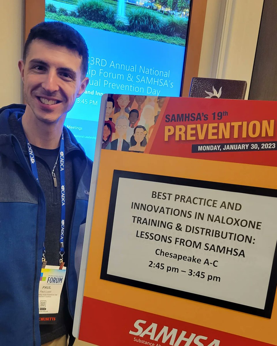 NorthReadingCIT's tweet image. Afternoon sessions @CADCA National Leadership Forum&apos;s Prevention Day! 

Up next: Amy and Det. Lucci are hoping to learn some ways to improve our Naloxone outreach to the public.

#prevention #primaryprevention #trainingforprofessionals #cadcaforum2023 #harmreduction