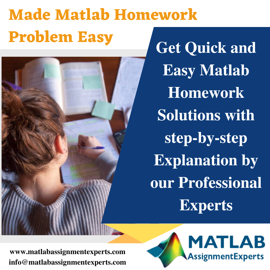 ExpertsMatlab's tweet image. Most of your grades and educational life depends on Homework. Hence, #MatlabAssignmentExperts provides the best #MatlabHomeworkHelp service around the world. Our experts provide the best solutions, you may directly talk to our professional experts at 👉 bit.ly/3XcGGAA