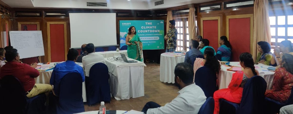 The 5 golden elements of communication on #climatechange: creating hope not fear; Storytelling; 2-way engagement; science in small doses; Individual, family, community action - @atimamankotia at ‘Breaking the Barriers: Communicating Climate’ workshop by @ngo_smart in Chennai
