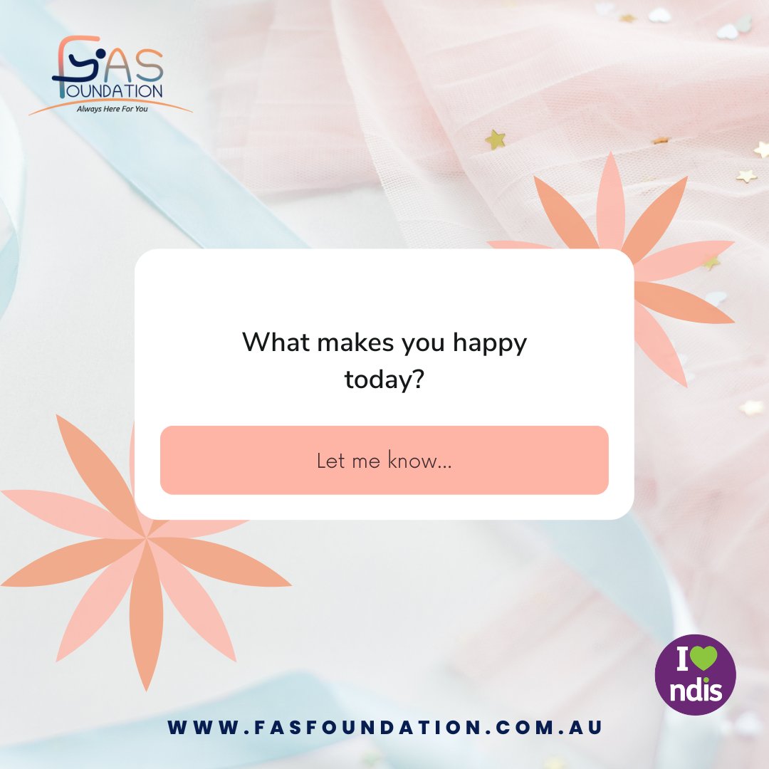 fasdisabilityau's tweet image. Keep your spirits high, your energy up and enjoy every moment of the day! Share your thoughts! #Happygolucky #sharingtime