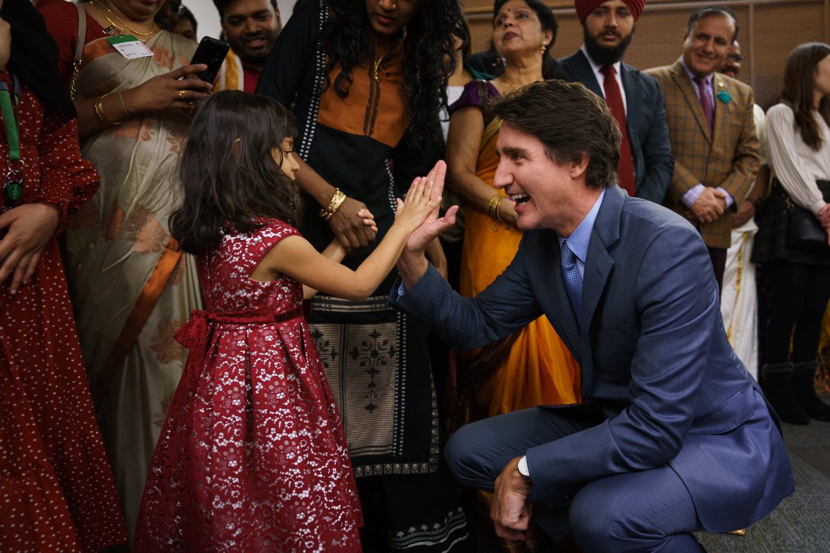 JustinTrudeau's tweet photo. One of the best ways to end the day – celebrating Tamil culture and heritage with Tamil Canadians. Your contributions to our country demonstrate how diversity really is our strength, and I’m glad I could spend some time with you all this evening. Happy Tamil Heritage Month! https://t.co/9BxPNRhd9z