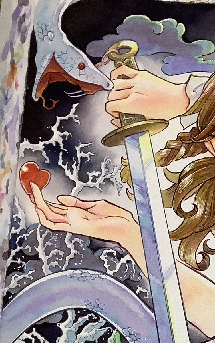 「この10日位ずっとカラー2枚描いて、今日からネーム時間ないので急ぐ心細いので仲間」|新連載開始❤️🐰🐱黒崎冬子❤️作品RTしてもらえると嬉しい😍🦥🐥のイラスト
