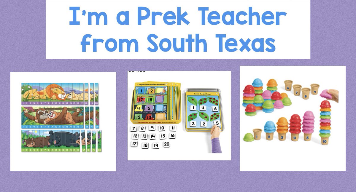 I’m a Prek Teacher from South TX

Help me give my students these math hand on activities to learn about numbers.

#teachertwitter #donorschoose @donorschoose 

donorschoose.org/project/learni…