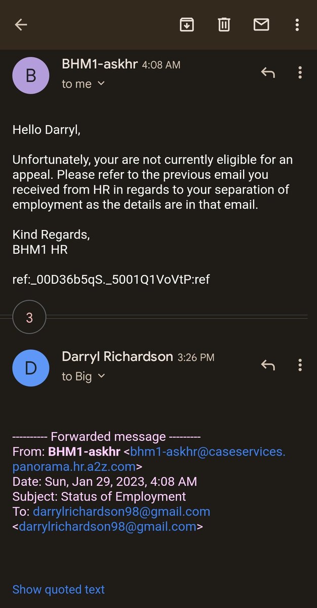 Denied my appeal