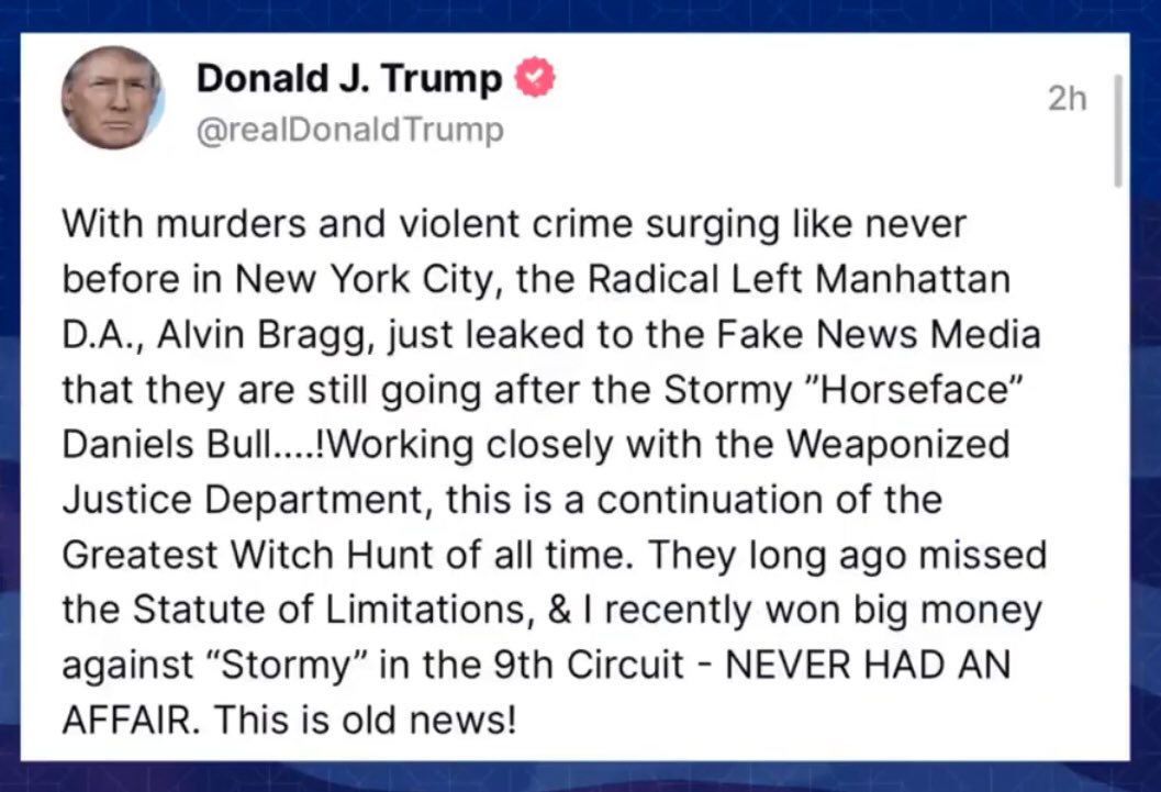 DianaCialino's tweet image. Trump gets the news that DA Alvin Bragg has a grand jury hearing testimony about Trump’s criminal violation of Federal campaign laws with his Stormy Daniels hush money payment. Trump also cheated on his tax returns by listing the payment as a ‘business expense.’