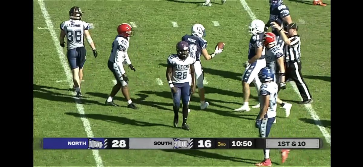 So proud of <a href="/Reesemusic20/">Reese music</a> for making an impact for the North Team in the <a href="/BlueGreyFB/">Blue-Grey All-American Bowl</a> All American Game today! This kid has 0 offers. take a chance!