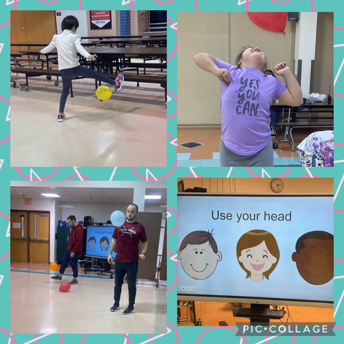 Students from <a href="/MsSarahL4L/">Sarah Ford</a> class were having a great time in PE working on striking with various body parts today in #PE! Even <a href="/Mr_Horton_PE/">Mr. Horton</a> &amp; @MrMyers_PE_FCPS were working on their skills in #AdaptedPE class! #fcpspe #APE #PhysEd #APEChatter #striking #balloons #learningforlife