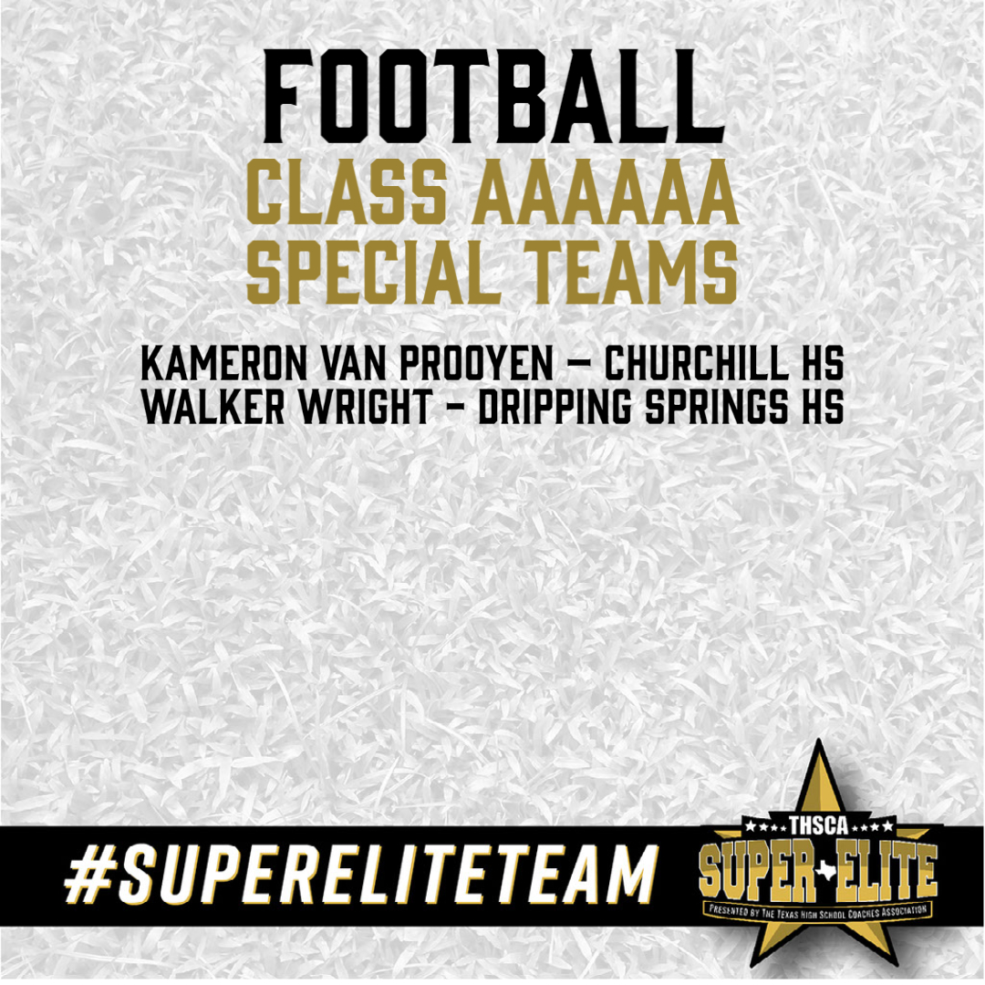 Honored to present the first-ever THSCA Football Class AAAAAA #SuperEliteTeam! Congratulations to these athletes who excelled this season. Give it up for these players!⭐️

thsca.com/super-elite-te…