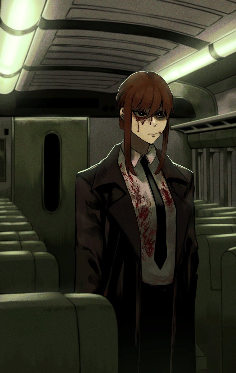 that makima train scene