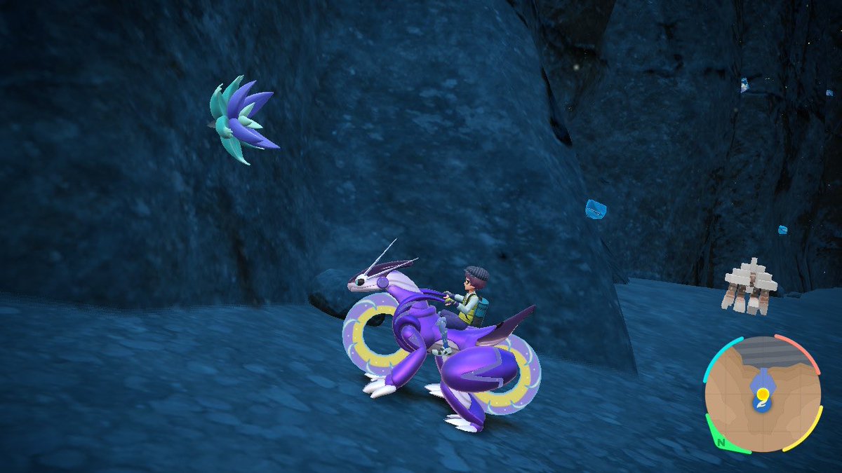 WunPhase's tweet photo. Shiny Glimmora attached to a wall in Area Zero ❤️ #shinypokemon #glimmora #pokemon #PokemonScarletViolet https://t.co/ZoEoyDh7FV