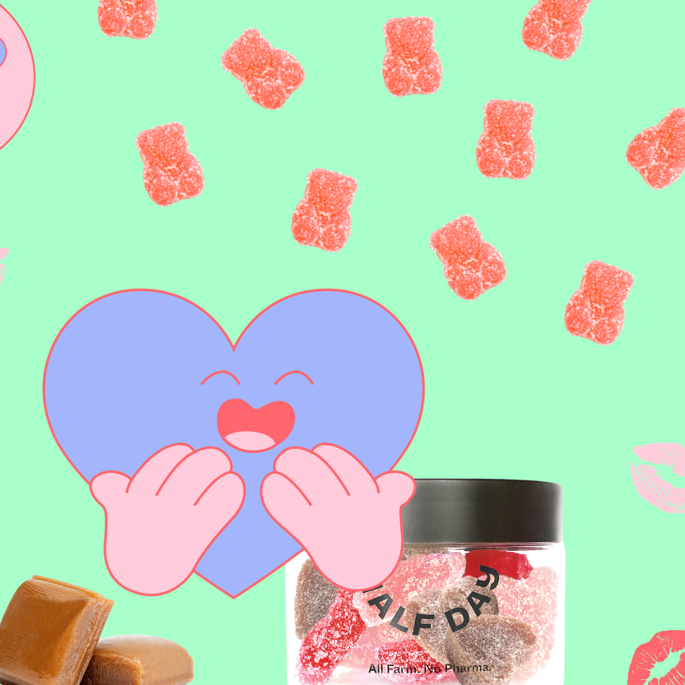 halfdaycbd's tweet photo. Our new Full-Spectrum or Isolate Valentine's Day Flavor Gummy Pack will have you feeling the love. Get them on SALE for just $15.99. Link in bio! https://t.co/ui9rE1yWgG