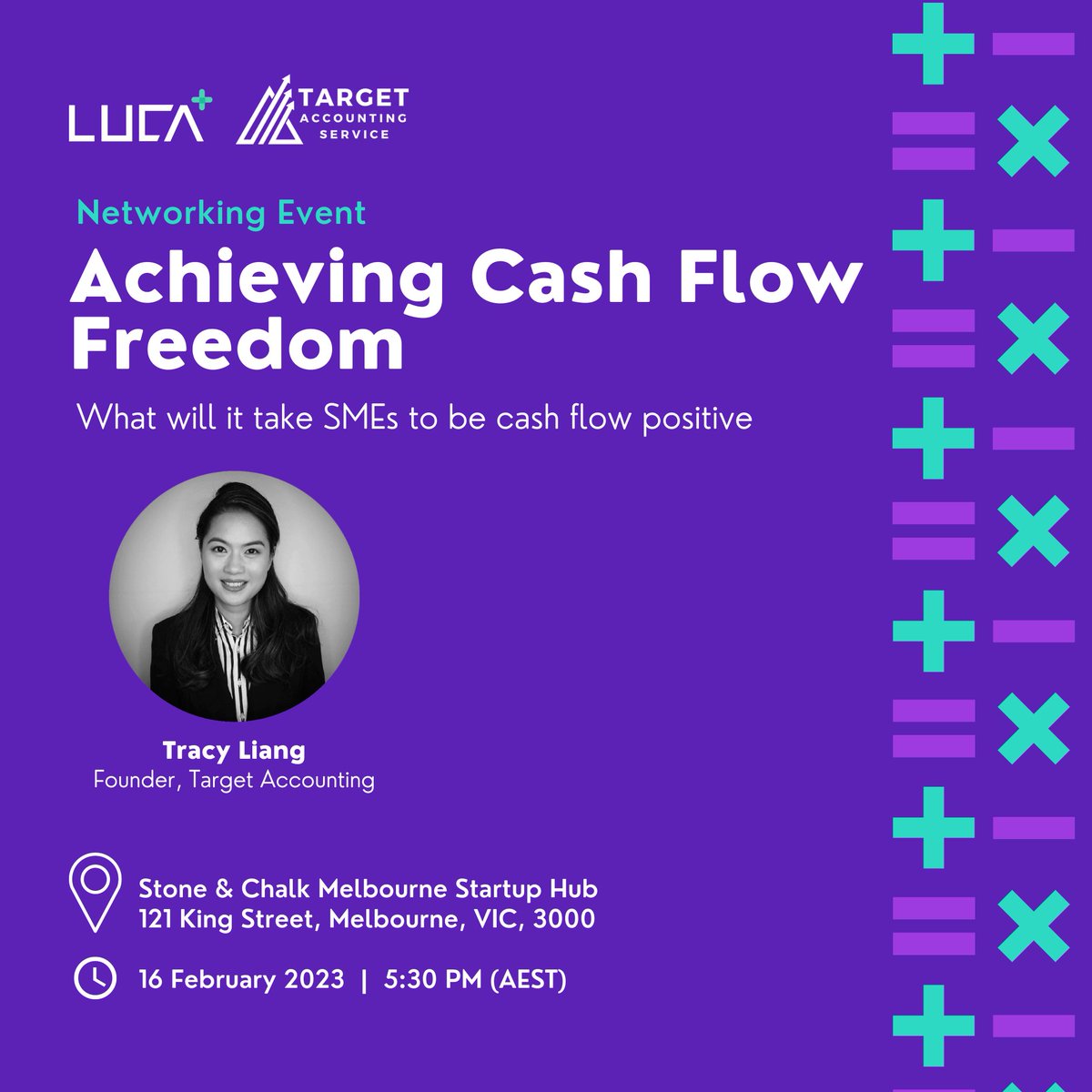 What will it take SMEs to be cash flow positive in this tough economy?
Attention all professionals &amp; business owners!
Join us in this ongoing networking event as we understand the importance of positive cash flow in your business and practical ways you can improve your cash flow
