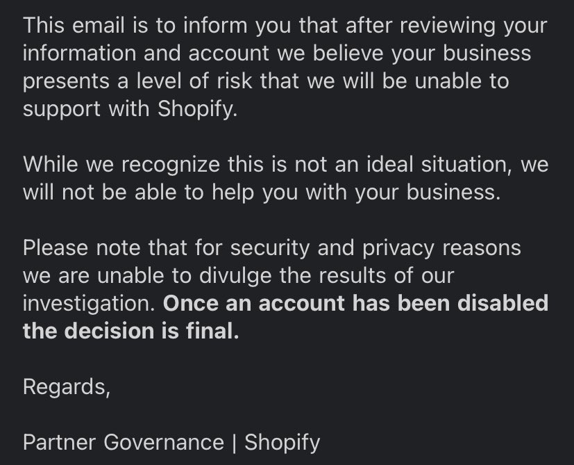 AnanyaR2795's tweet image. Hi @ShopifySupport ! My shopify partner account is getting disabled again and again. Can you please guide me with the reason so that I can rectify it .
#Shopify #shopifysupport