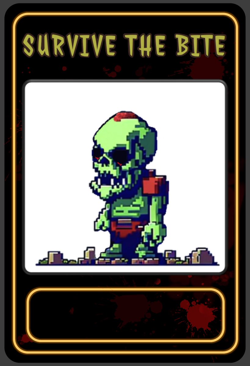 This cool card is your entry to being able to play the SURVIVE THE BITE game that <a href="/Humble_Miner/">TheHumbleMiner ⛏</a> made! I highly suggest you follow along and pick one up for some fun times with some community members! You’ll find many variants available on multiple marketplaces!