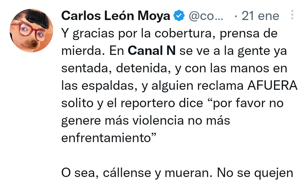 Liberfach0's tweet photo. Ahora si le crees a Canal N, ¿no?, hace unos días decías que son una prensa de mrda, definitivamente éste León Moya, es de los peores especímenes de la izquierda https://t.co/fVG2EmN52u