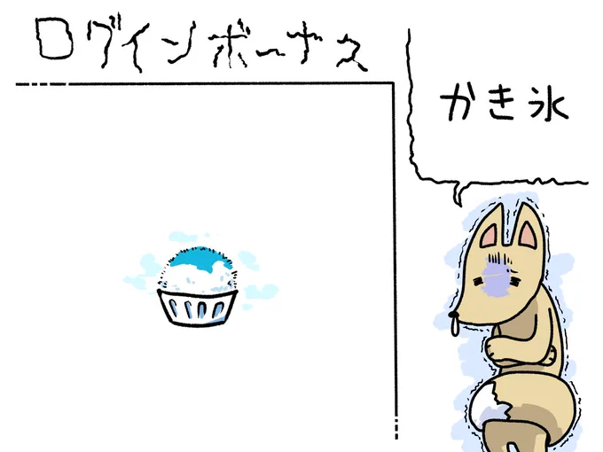 今日のログインボーナスは……かき氷…… 